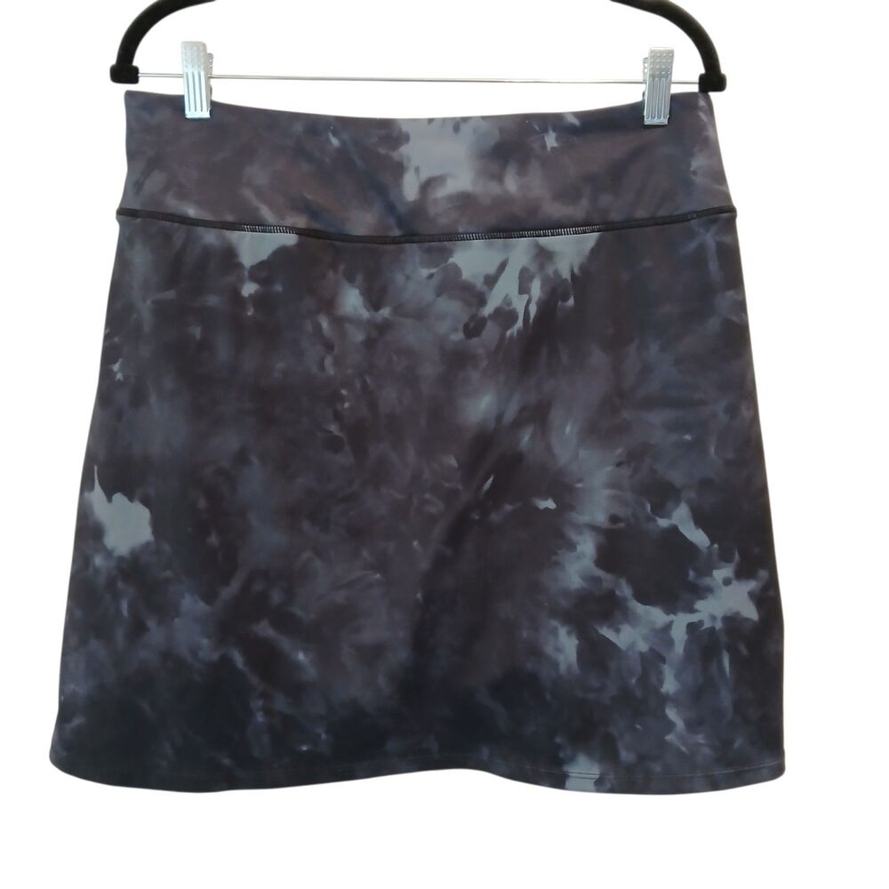 Viddia Athletic Skort Tie Dye Black/Gray Size Large Modest Stretch 19" Length - Picture 4 of 11